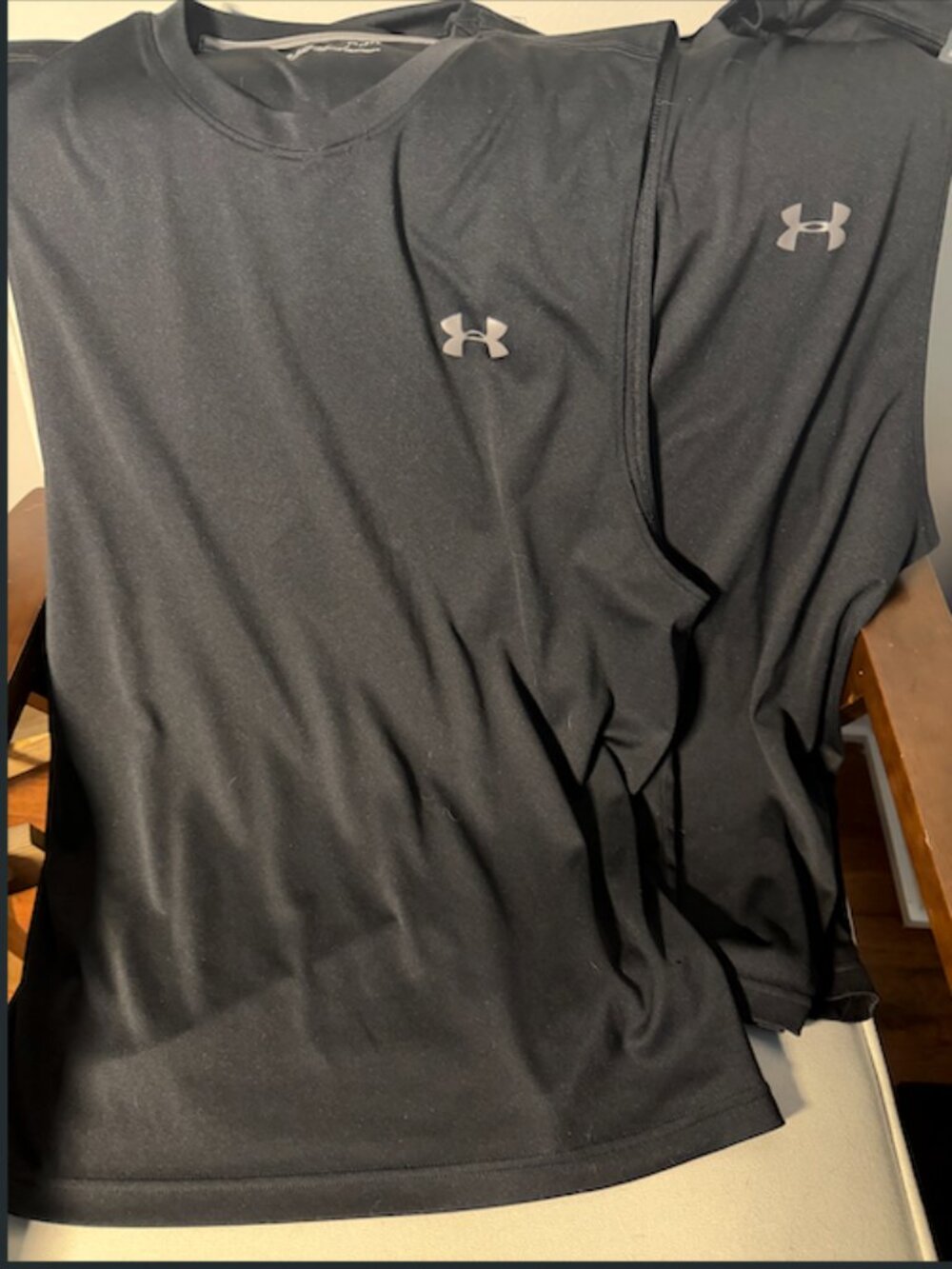 Black Under Armour 'Heat Gear' Muscle Tanks (2 pack)